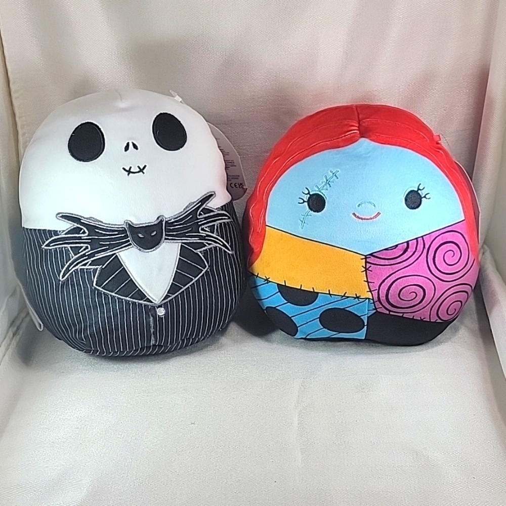 Jack Skellington and Sally Squishmallows